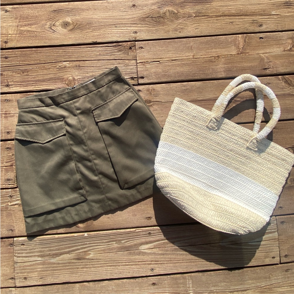 Soprano Army Green Mini Skirt, S